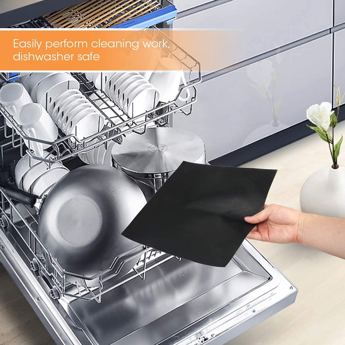 Non-Stick Air Fryer Oven Liners 3 Pack - Compatible with Ninja Foodi SP101, Air Fry Oven DT251, Toaster & Microwave - Perfect for Baking, Roasting & Reheating in Gas/Electric Ovens