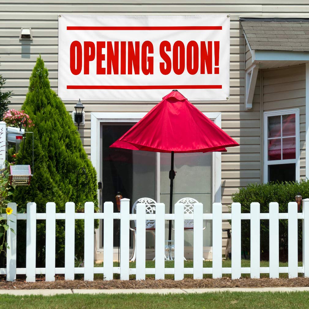 Premium Vinyl Banner - 48x96 Inches, Weatherproof & Durable with 8 Grommets - Perfect for Business Grand Openings, Promotions & Outdoor Yard Signs