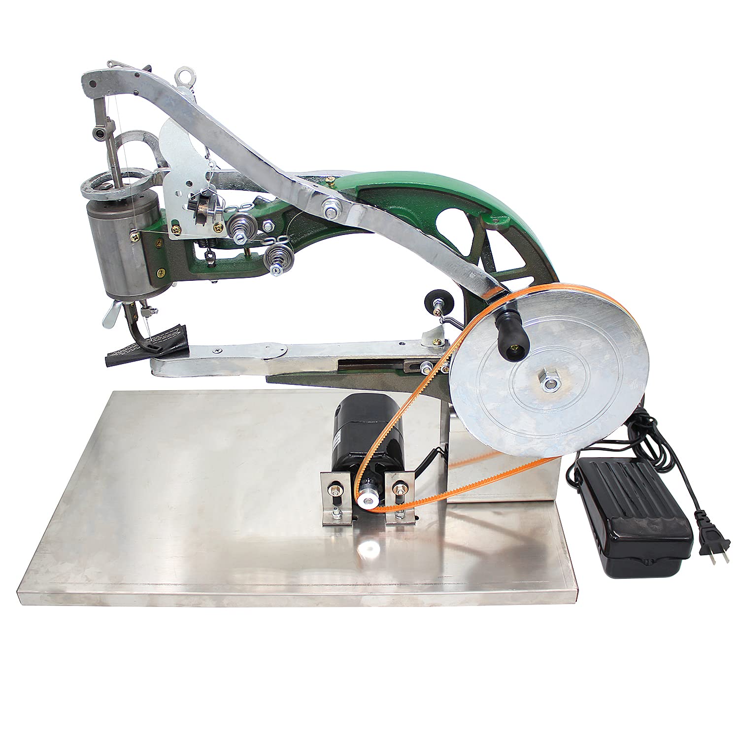 2021 ColouredPeas Cobbler Sewing Machine 110V 250W Heavy Duty Motor with Stainless Steel Base - Electric & Manual Leather Stitching Machine for Shoes, Bags, Clothes, Quilts, Coats, Pants - Perfect for DIY Crafts, Upholstery & Professional Tailoring