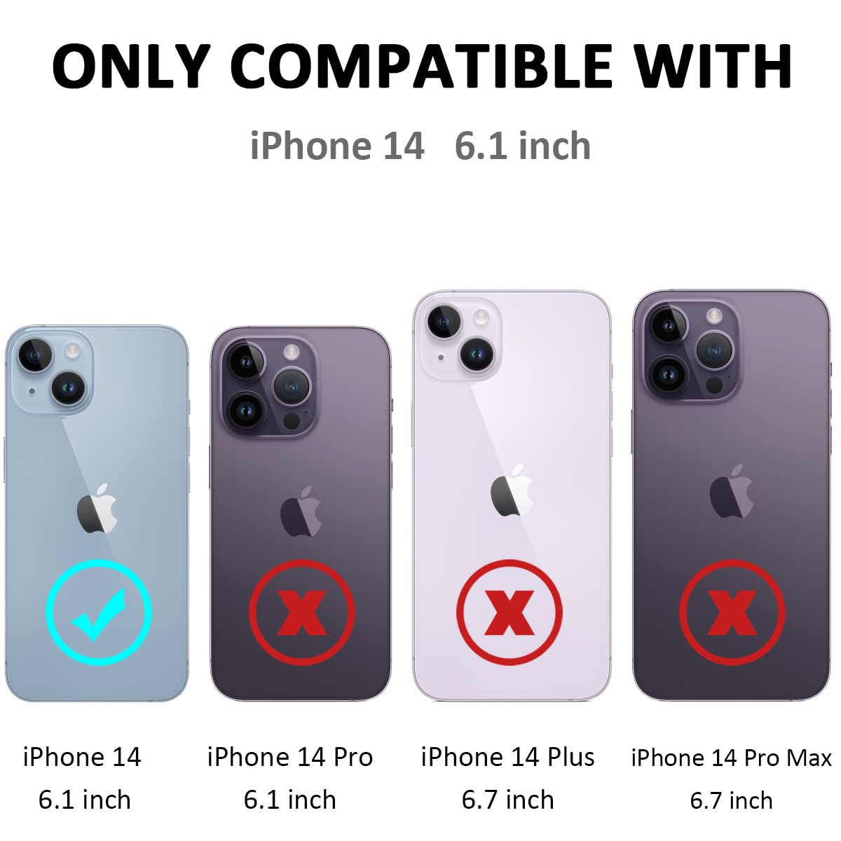 NOLLNOE Heavy Duty Protective iPhone 14 Case with Sliding Camera Cover, Card Holder & Magnetic Kickstand - Shockproof Anti-Scratch Phone Cover for iPhone 14 6.1 inch (Blue) | Perfect for Outdoor Activities, Travel & Daily Use