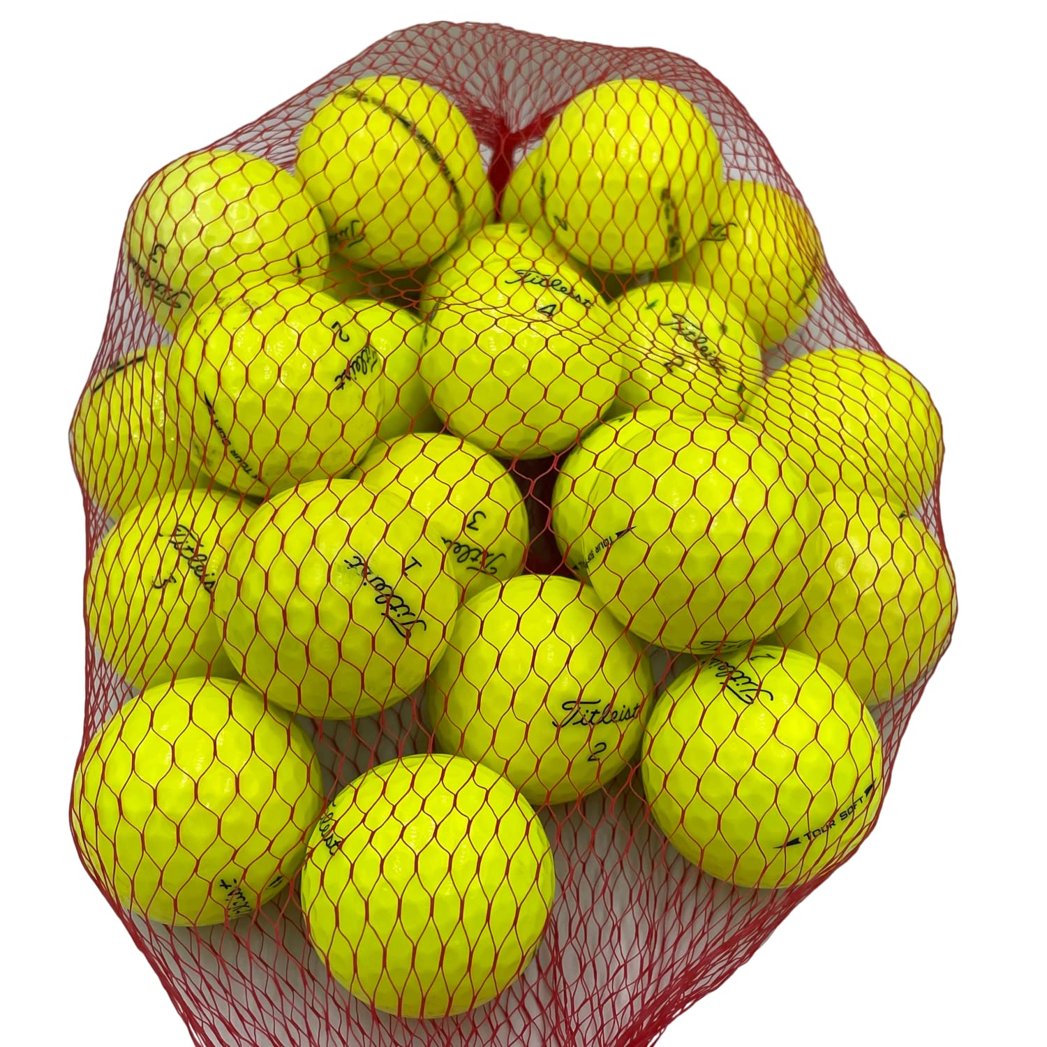 Premium Used Golf Balls - Titleist Tour Soft Yellow 3A Grade | High Performance for Practice & Play | Perfect for Driving Range, Course Training & Casual Golf Games
