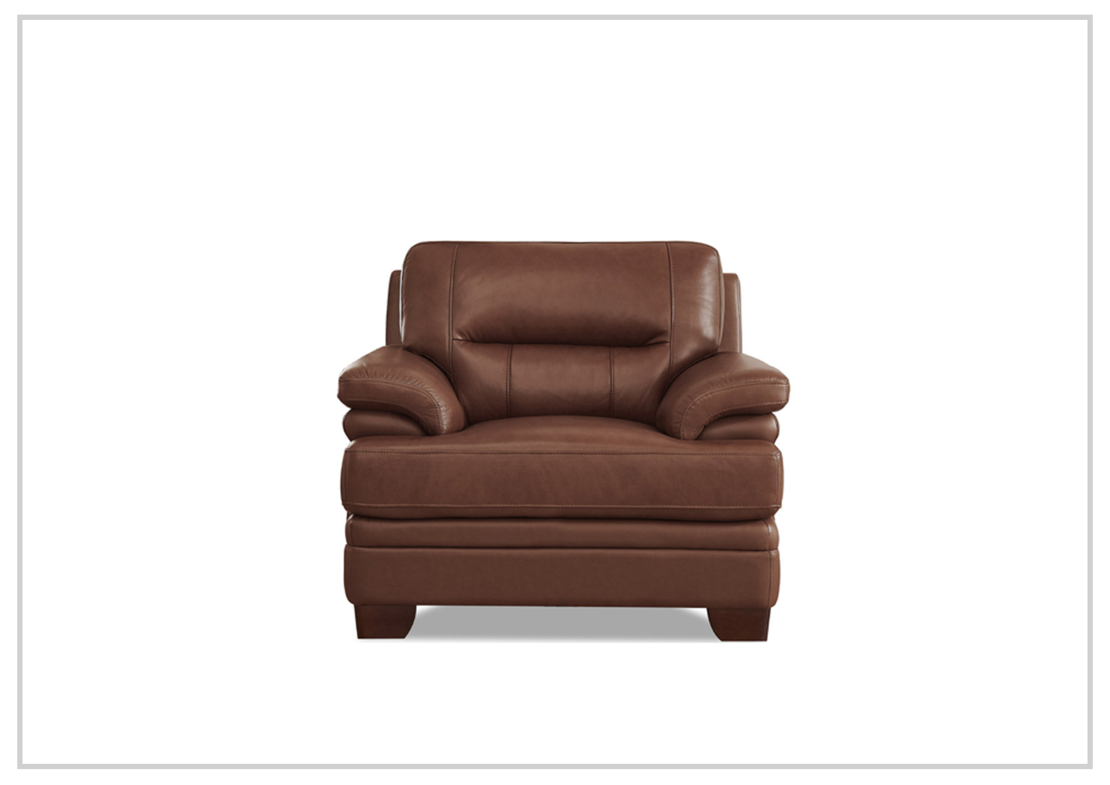 Premium Hydeline Luxor Leather Chair with Cushioned Arms - Luxurious Office & Living Room Seating for Home & Workspace