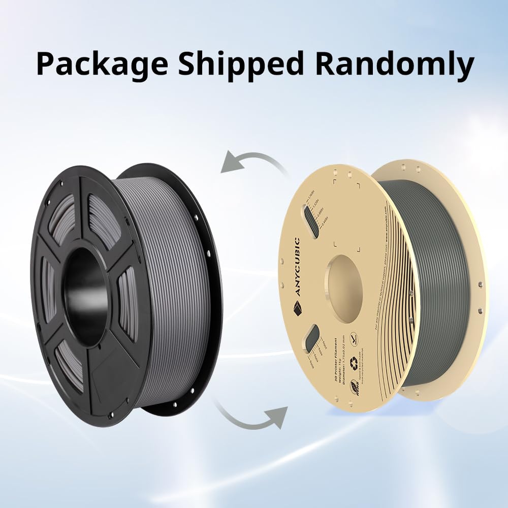 ANYCUBIC High-Speed 3D Printer Filament 1.75mm PLA Bundle - 2KG (Black+White) for FDM Printers | ±0.02mm Precision | Fast Printing & Smooth Finish | Ideal for Prototyping, DIY Projects & Educational Use