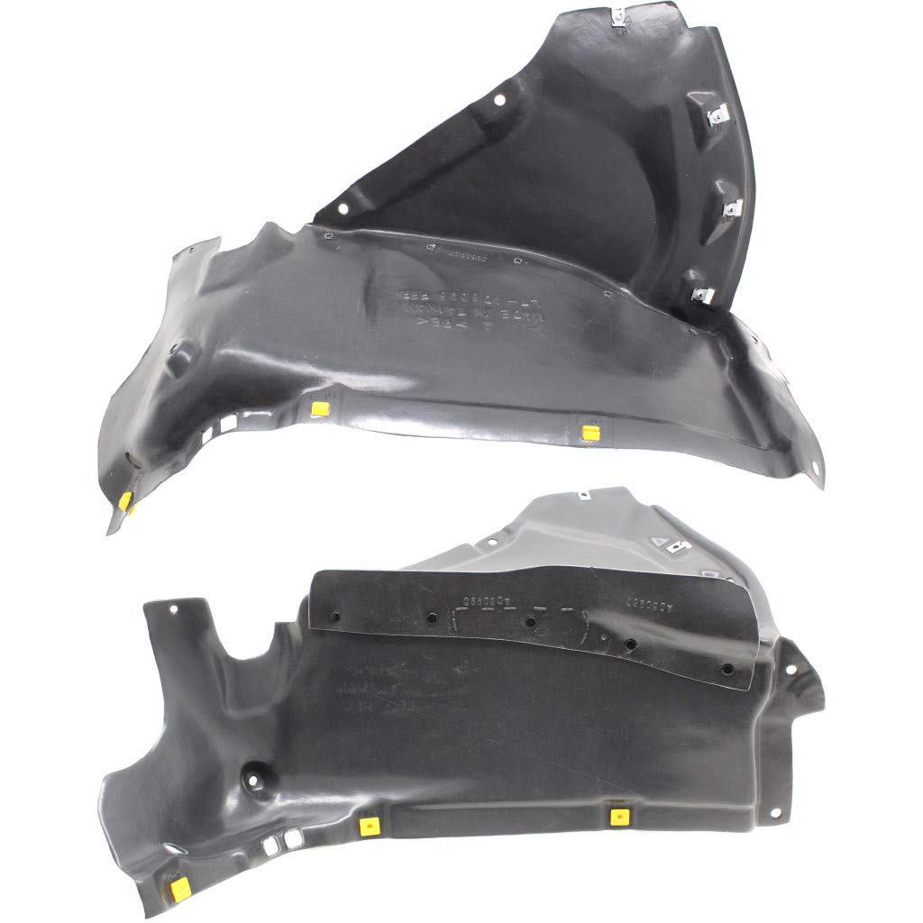 Audi A4 Splash Guard & Fender Liner Set (2017-2018) - Front Driver & Passenger Side Pair | Compatible with All Submodels | Perfect Fit Replacement Parts AU1248134 + AU1249134 | 8W0853887A-PFM + 8W0853888A-PFM | Protects Wheel Wells from Road Debris & Water Splash