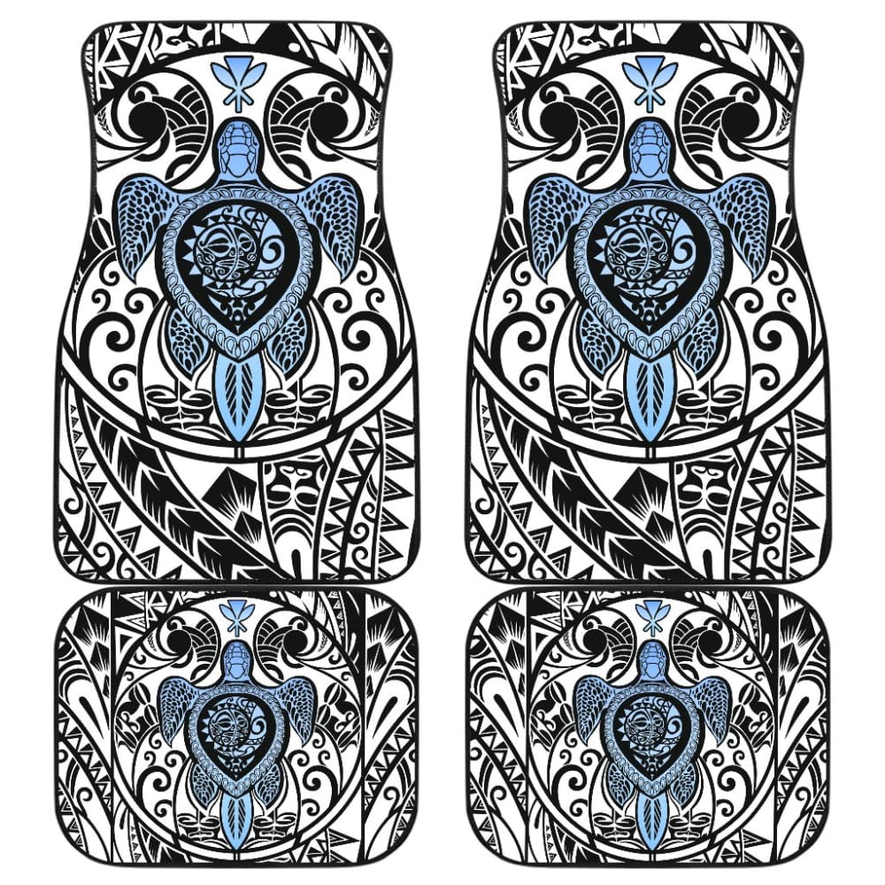Premium Hawaiian Polynesian Turtle Car Floor Mats - Authentic Kanaka Maoli Design, Non-Slip & Durable for SUV, Truck & Sedan | Perfect for Beach Trips, Road Adventures & Tropical Car Decor