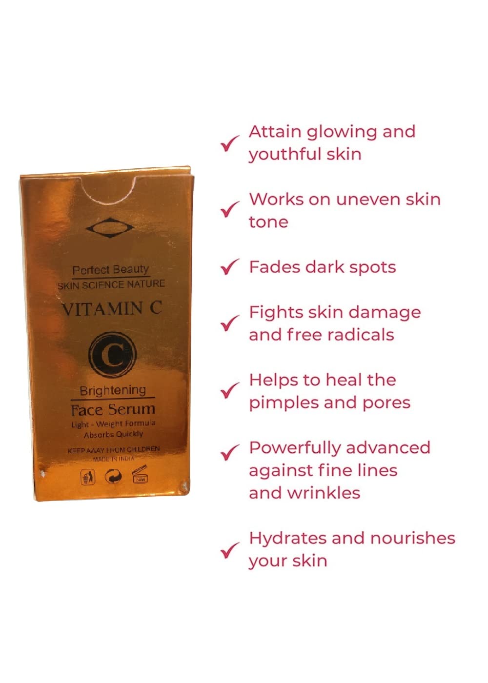 Best Vitamin C Face Serum for Brightening & Anti-Aging - Glowing Skin Care Treatment for Day & Night Use - Perfect for Dry, Dull & Sensitive Skin