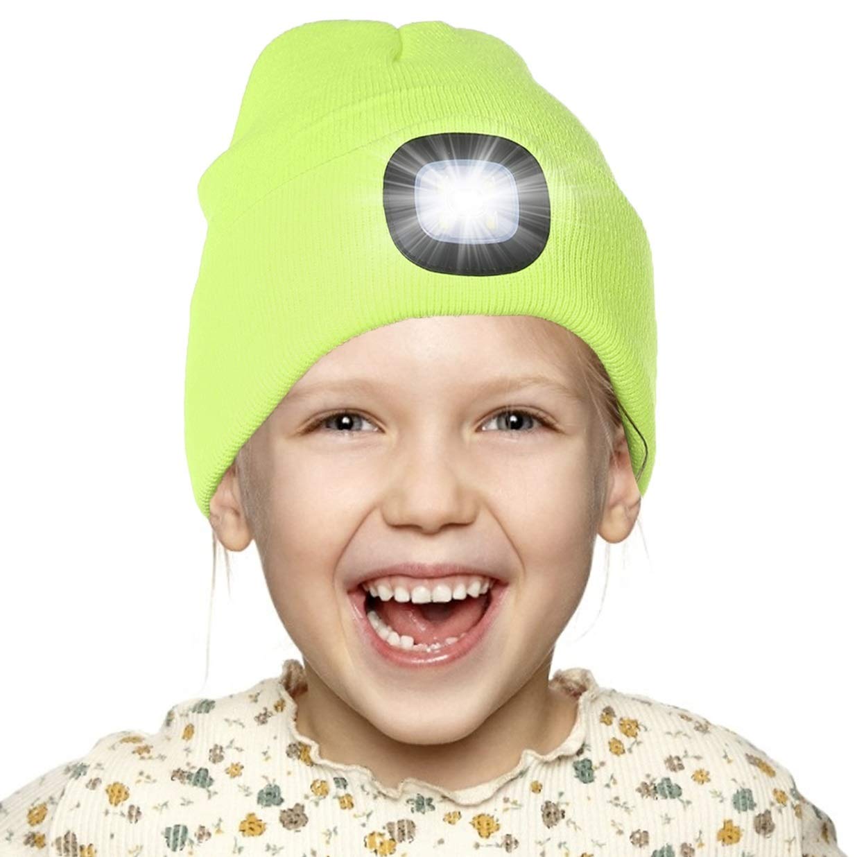 Tutuko Unisex LED Beanie with Light - Winter Knitted Hat for Boys & Girls - Perfect for Outdoor Activities, Camping, Night Running, and Safety Visibility
