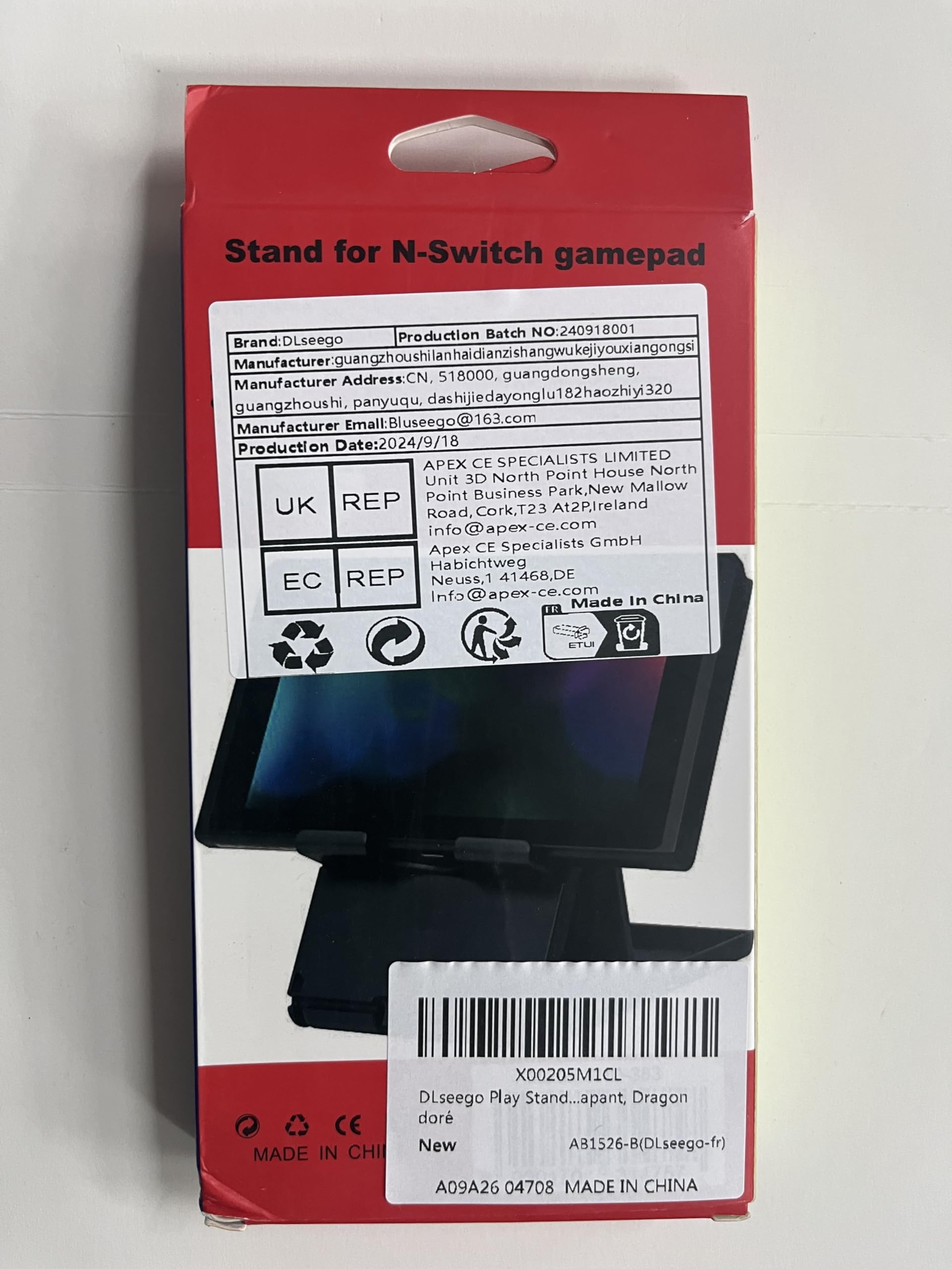 DLseego Adjustable & Portable Playstand for Nintendo Switch/Switch Lite/Switch OLED - Foldable Holder with Playing Card Slot & Non-Slip Base - Perfect for Gaming on the Go, Travel, and Multiplayer Sessions