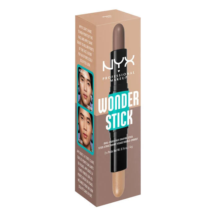 NYX Wonder Stick Contour & Highlighter Duo - Creamy Blendable Makeup Stick for Face Sculpting & Glow - Perfect for Everyday Makeup & Professional Contouring