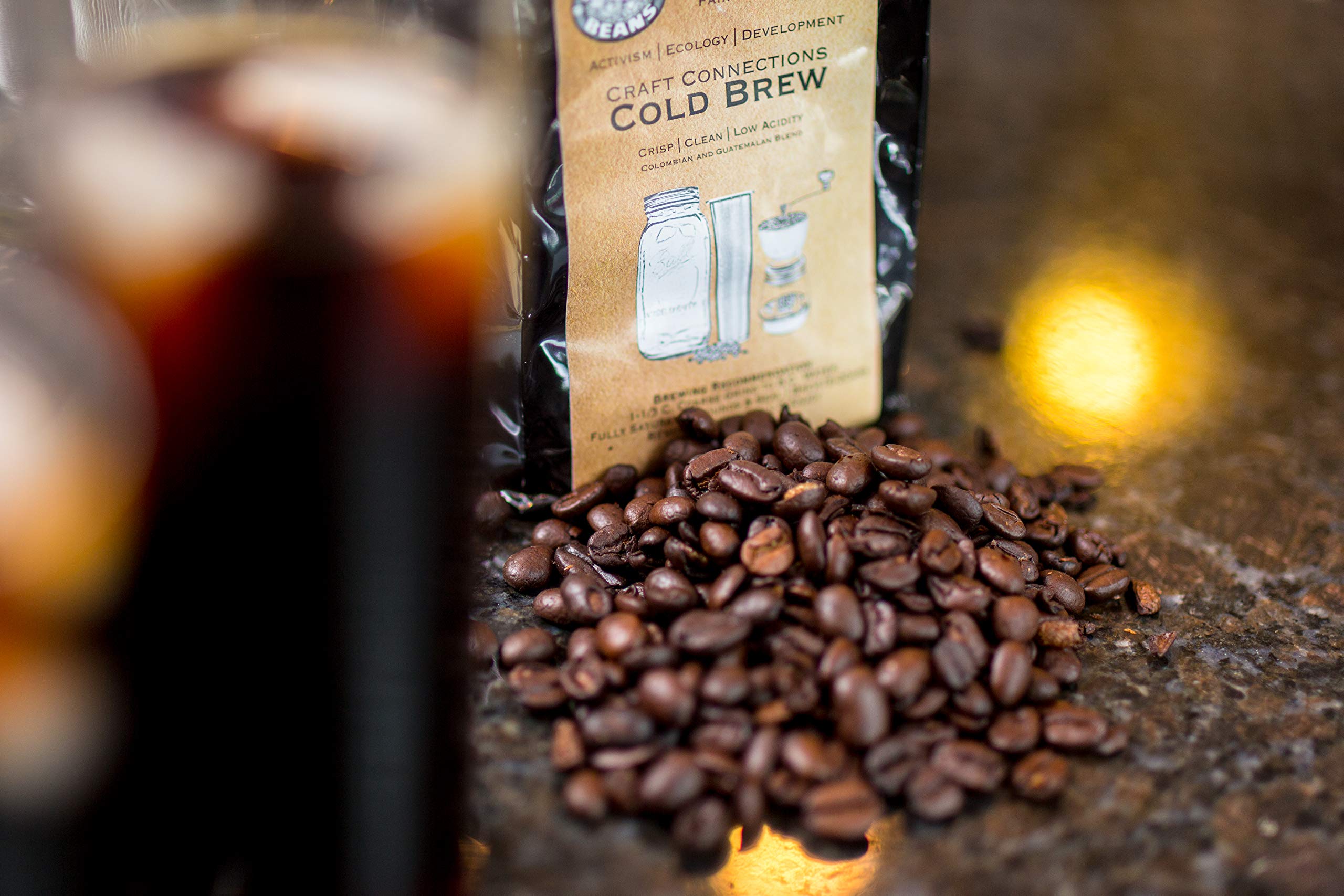 Premium Cold Brew Coffee Maker Kit - Half Gallon Mason Jar, Stainless Steel Filter, Ceramic Burr Grinder | Organic Whole Bean Coffee & Recipe Book | Perfect for Home, Office & Camping Brewing
