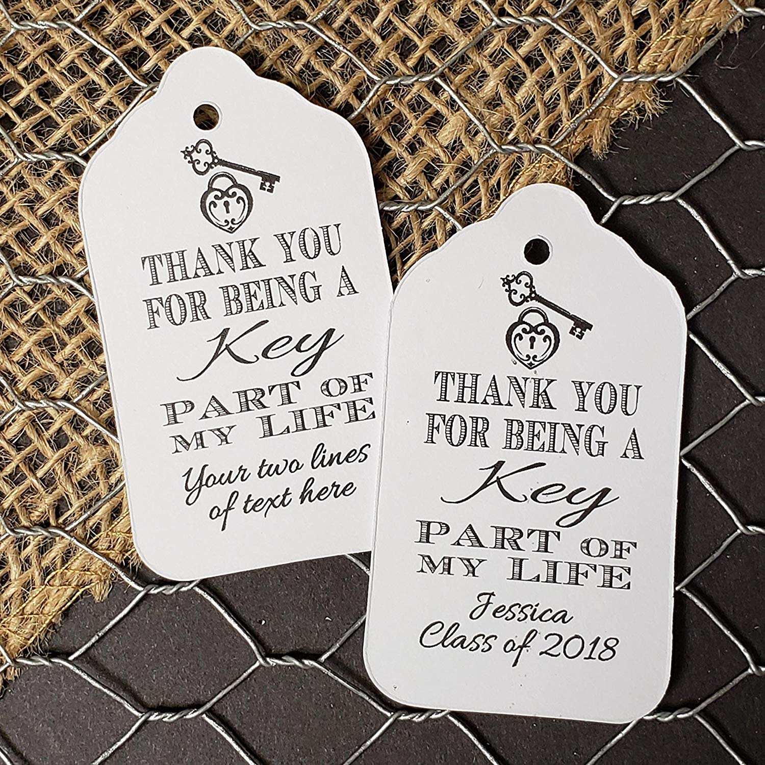 Personalized Thank You Favor Tags - 25 Pack (1 1/8