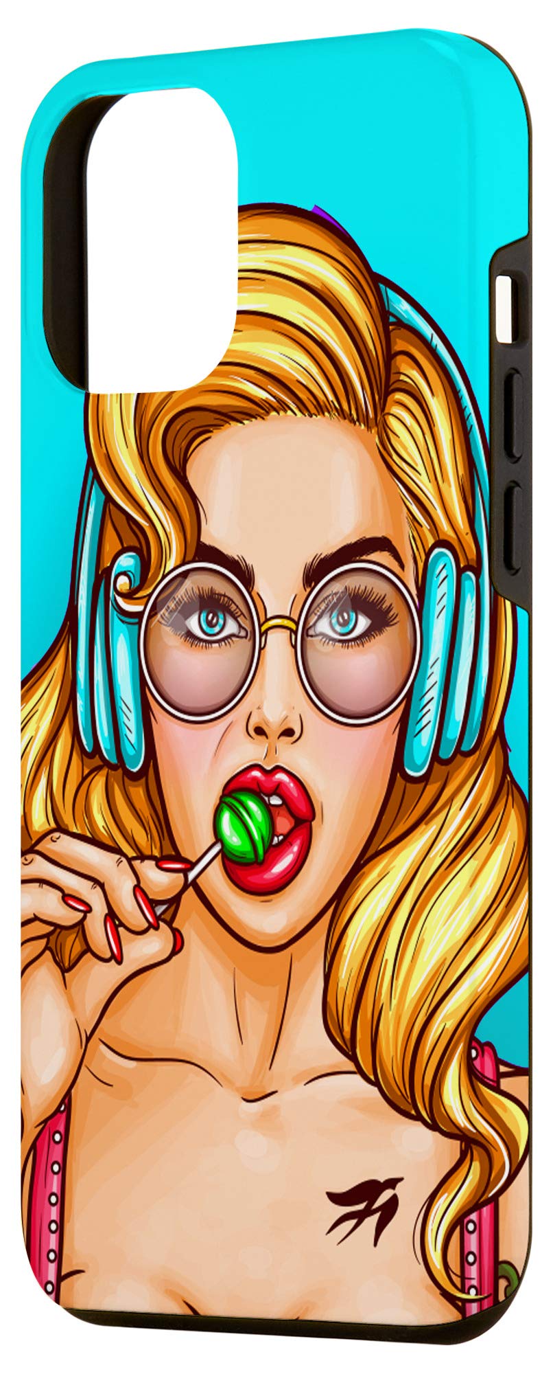 iPhone 12 Pro Max Kawaii Cute Blonde Girl with Lollipop Candy Case - Trendy Protective Phone Cover for Women & Teens - Perfect for School, Work & Everyday Use