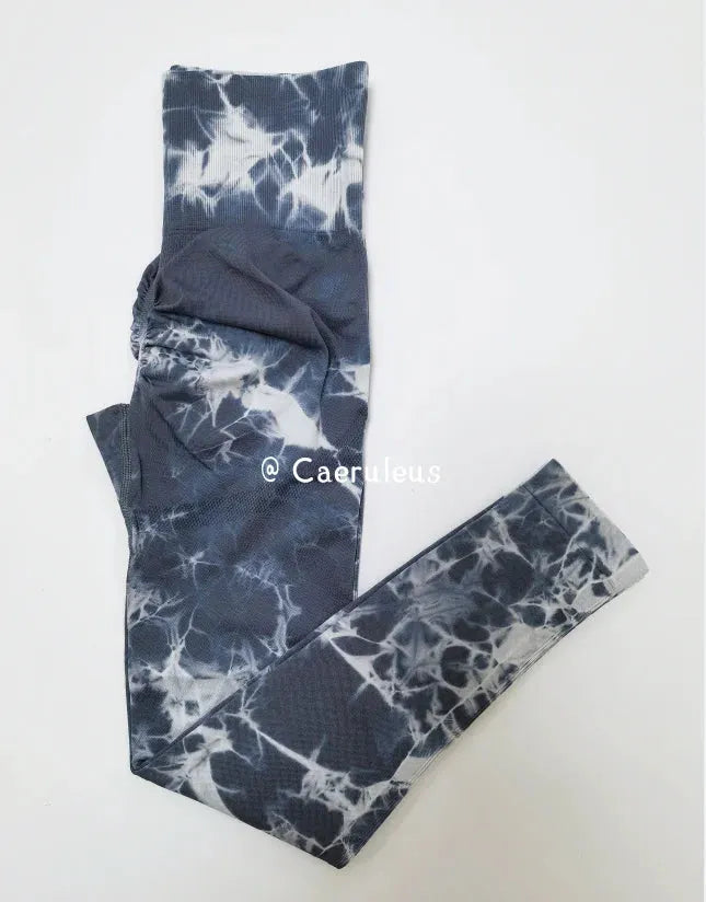 Women's Tie-Dye Gym Leggings - Seamless High Waist Yoga Pants for Workout & Training | Scrunch Butt Sports Fitness Tights | Perfect for Yoga, Running, Gym & Everyday Wear
