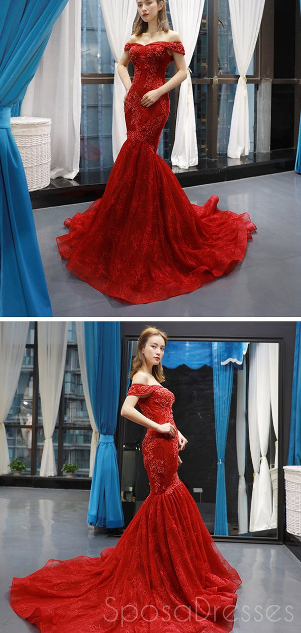 Elegant Mermaid Lace Strapless Red Long Prom Dress for Sweet 16 & Formal Events - Perfect for Homecoming, Prom Night, and Special Occasions