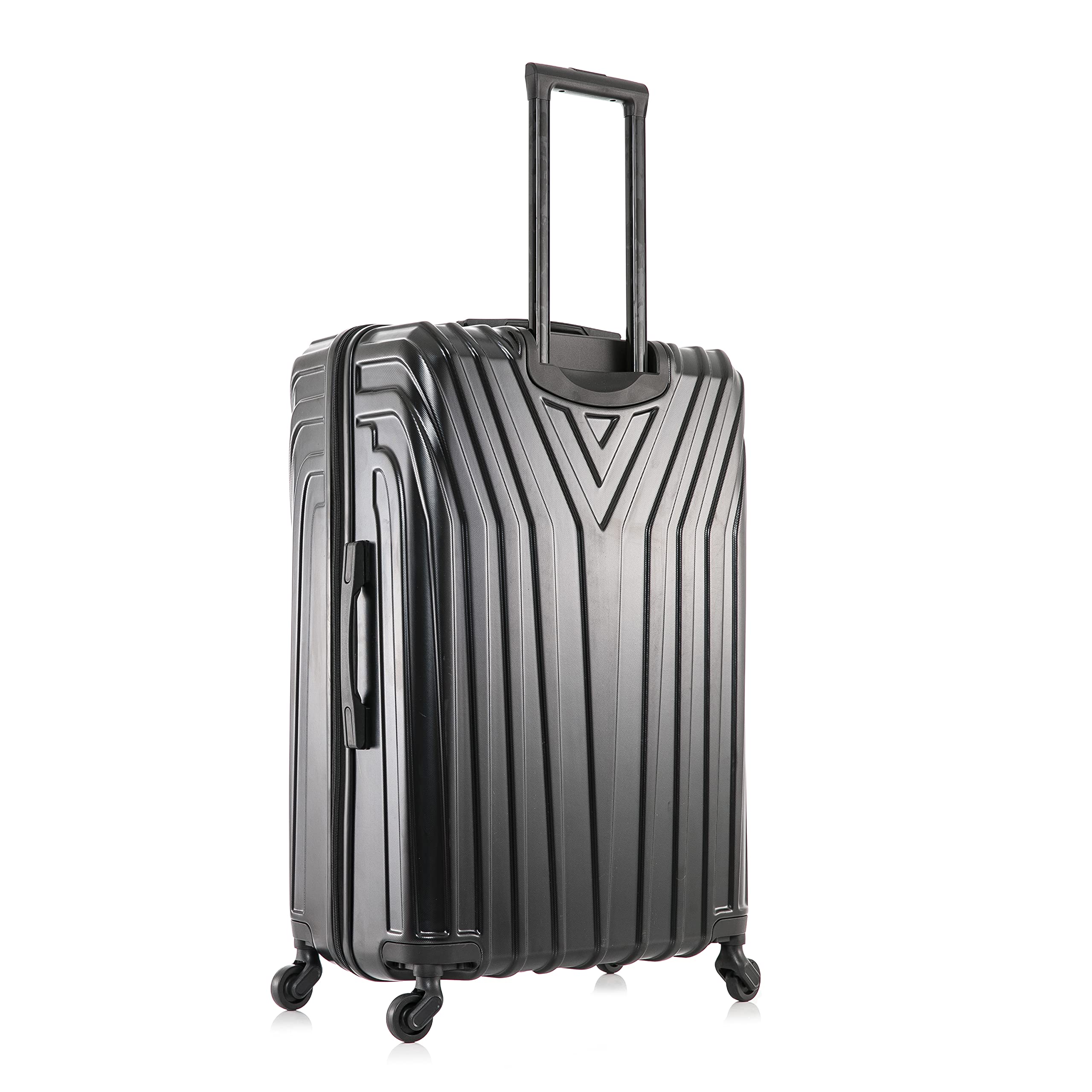 InUSA VASTY 3-Piece Hardshell Luggage Set with Spinner Wheels - Durable Lightweight Suitcase (20in, 24in, 28in) for Travel - Black | Perfect for Business Trips, Family Vacations & International Travel