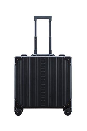 Aleon 17 Inch Aluminum Hardside Deluxe Rolling Wheeled Business Briefcase - Black Onyx | Premium Carry-On Luggage for Business Travel & Office Commute