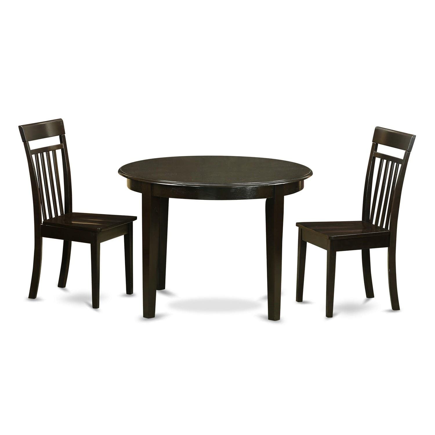 East West Furniture 3-Piece Round Dinette Set for Small Spaces - 42