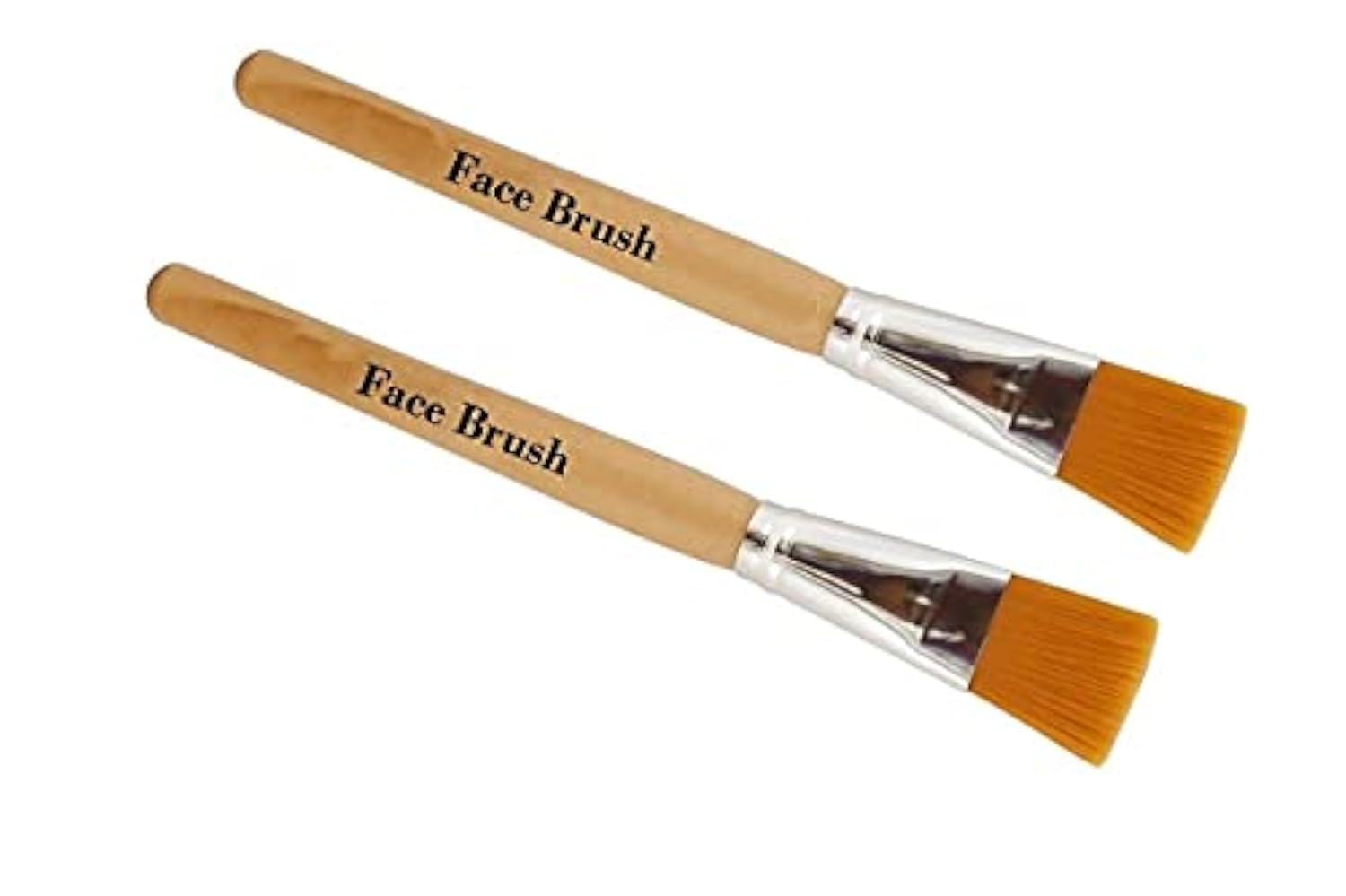 TWIREY Face Pack Brush for Makeup & Skincare - Soft Bristles, Easy to Clean (Pack of 2, Brown) - Perfect for Facial Mask Application & Beauty Routine
