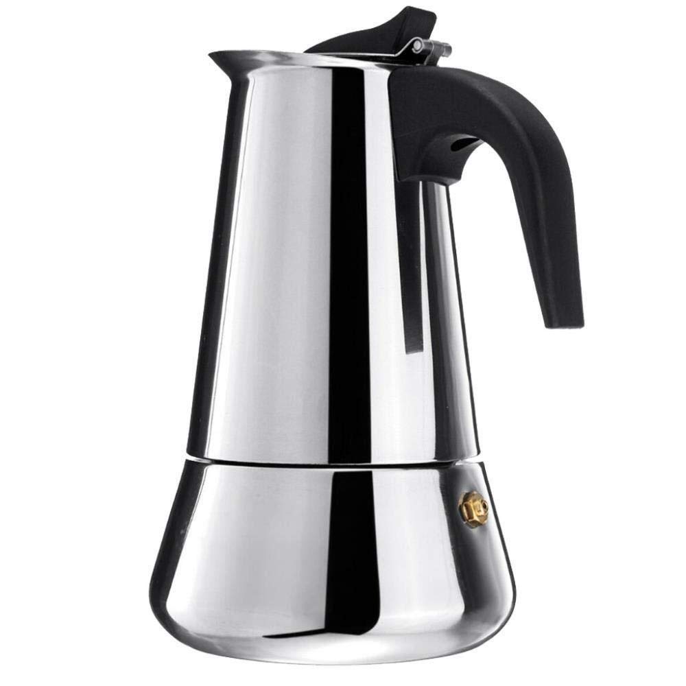 Premium Stainless Steel Stovetop Espresso Coffee Maker - 450ML Mocha Latte Percolator Pot for Home & Office - Ideal for Camping, Gifts & Kitchen Decor - Automatic Brewing & Easy to Use