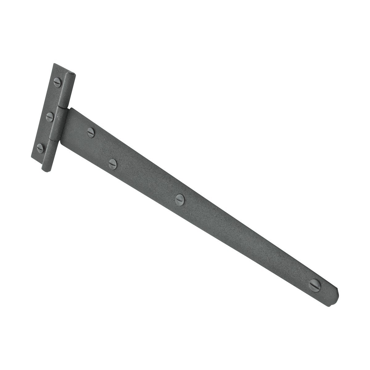 Black T Strap Shed Door Hinge 11 Inch - Rustic Flush Mount Cast Iron Barn Door Hinge with Hardware (Pack of 10) - Perfect for Barn Doors, Sheds, Garage Doors & Outdoor Structures