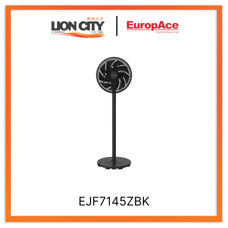 Europace EJF7145ZBK 14 Inch DC Motor Tatami Fan with Remote Control - Quiet, Energy Efficient Cooling for Bedroom, Living Room, and Office