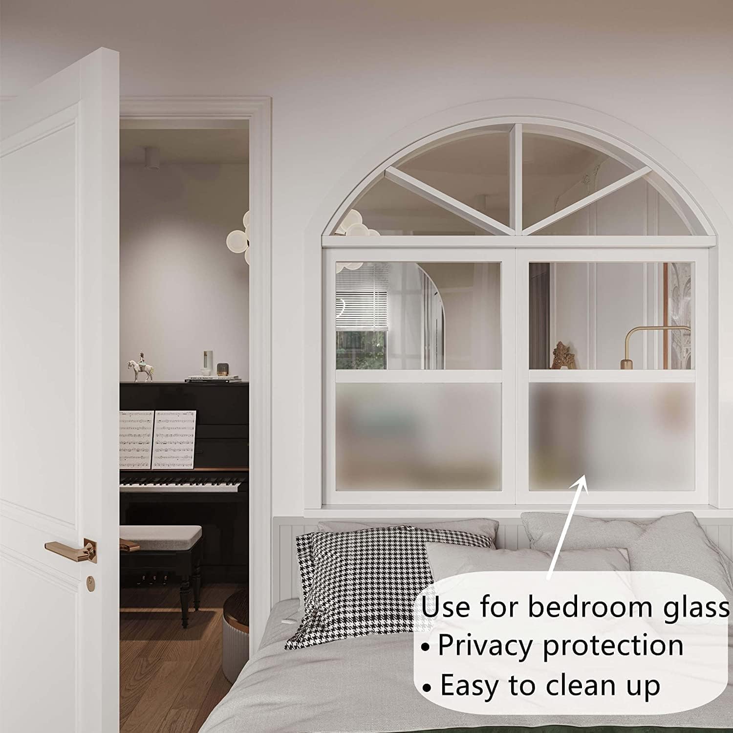 WISDOM Clear Matte Contact Paper - Self Adhesive Removable Waterproof Film for Shelves, Drawers & Kitchen Cabinets (20x50 Inch) - Perfect for Home Organization & DIY Projects