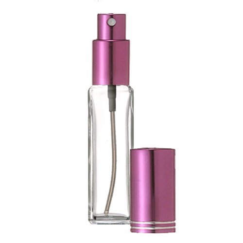 Grand Parfums 1 Oz (30ml) Empty Refillable Glass Perfume Atomizer Bottle with Sprayer & Cap - Square Tall Design for Aromatherapy & Fragrance Storage (Set of 6, Purple) | Travel, Purse & Home Vanity Essential
