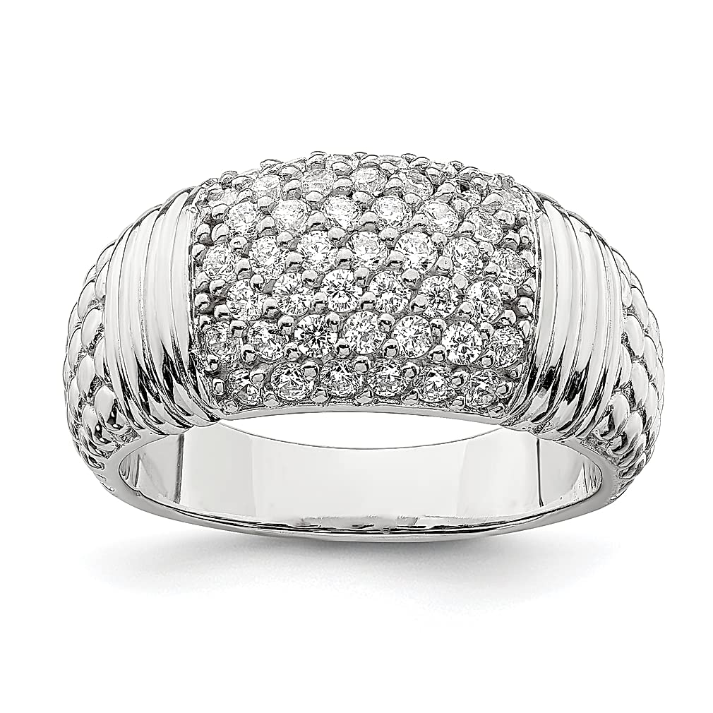 925 Sterling Silver Cubic Zirconia Wedding Ring Band for Women - Elegant CZ Engagement & Promise Ring - Perfect Anniversary, Valentine's Day Gift for Her - Ideal for Bridal, Proposal & Special Occasions