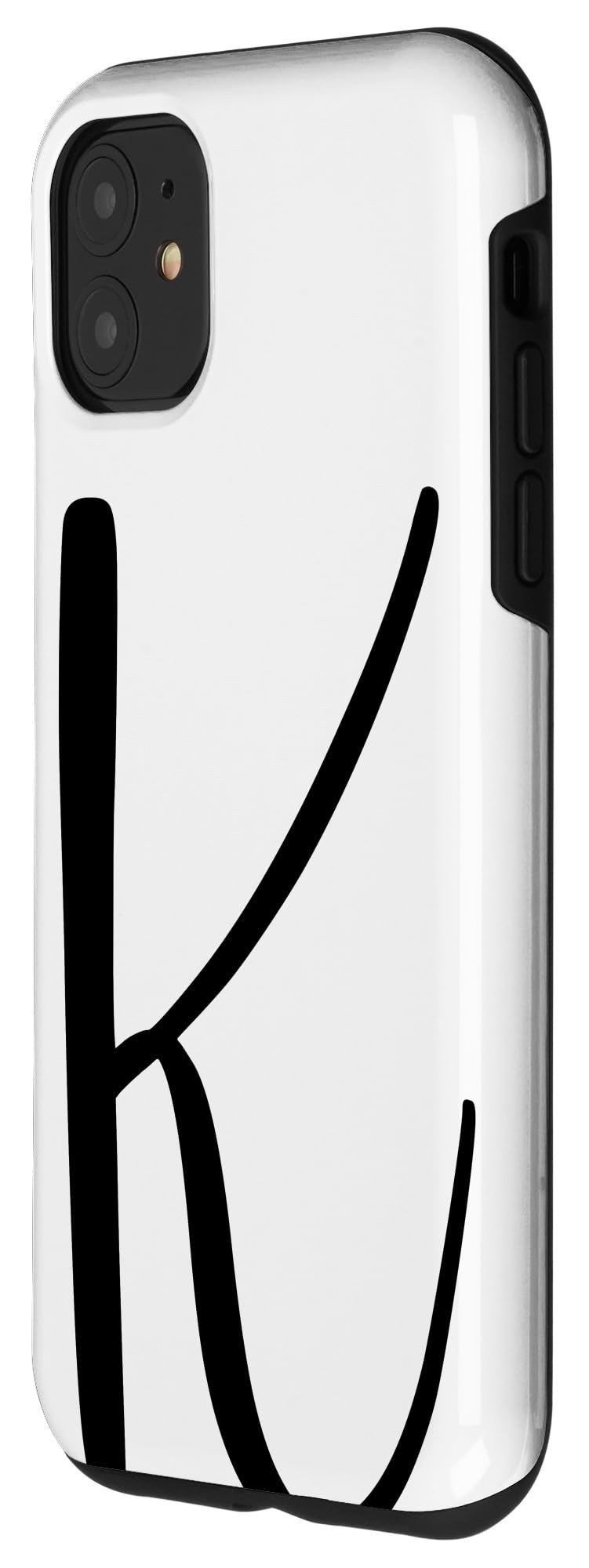 iPhone 11 C字母K手机壳 黑白字母K个性定制 商务简约风 适合日常通勤与休闲使用