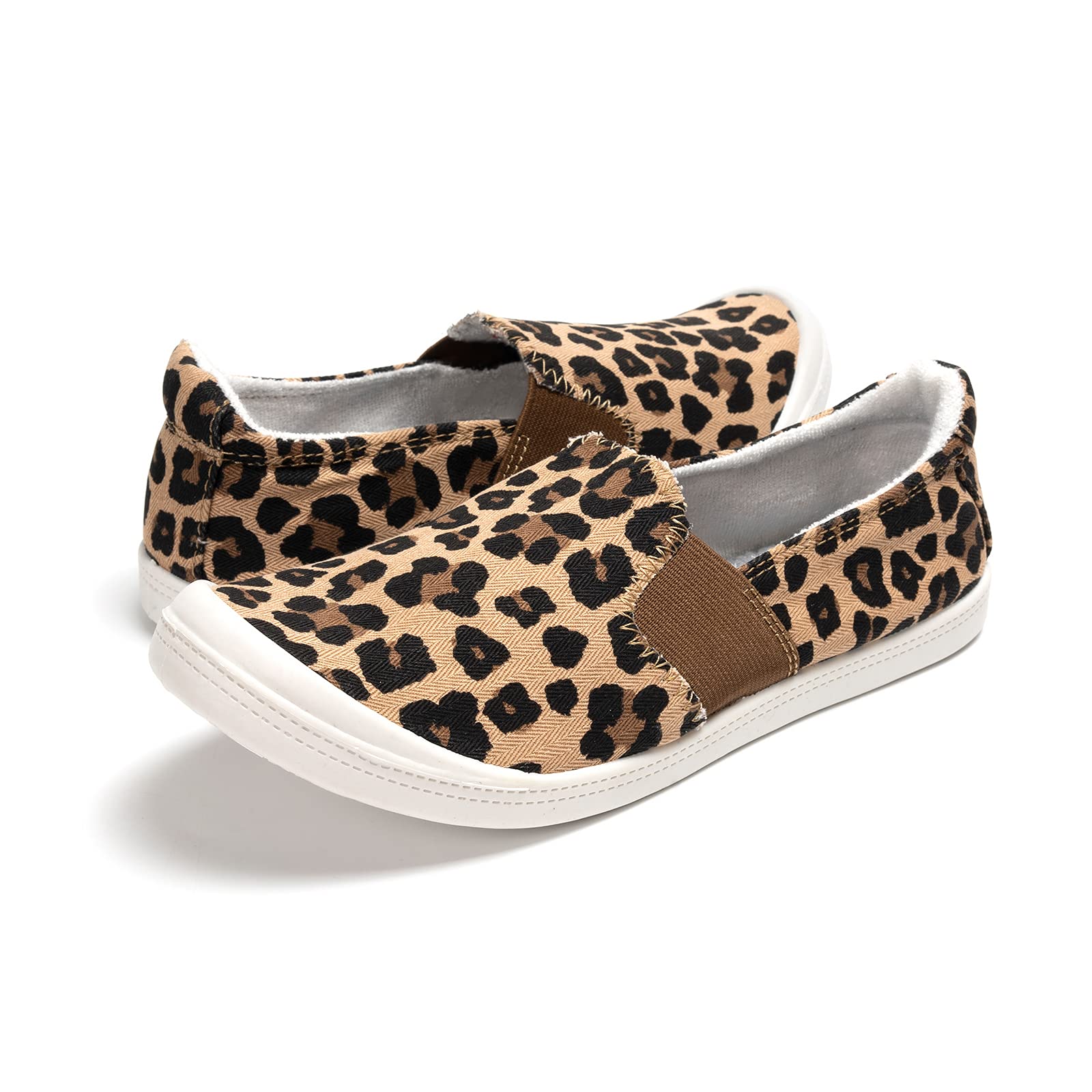 FunkyMonkey Women's Comfortable Low Top Canvas Slip-On Sneakers - Classic Casual Walking Shoes for Everyday Wear, Travel & Light Exercise