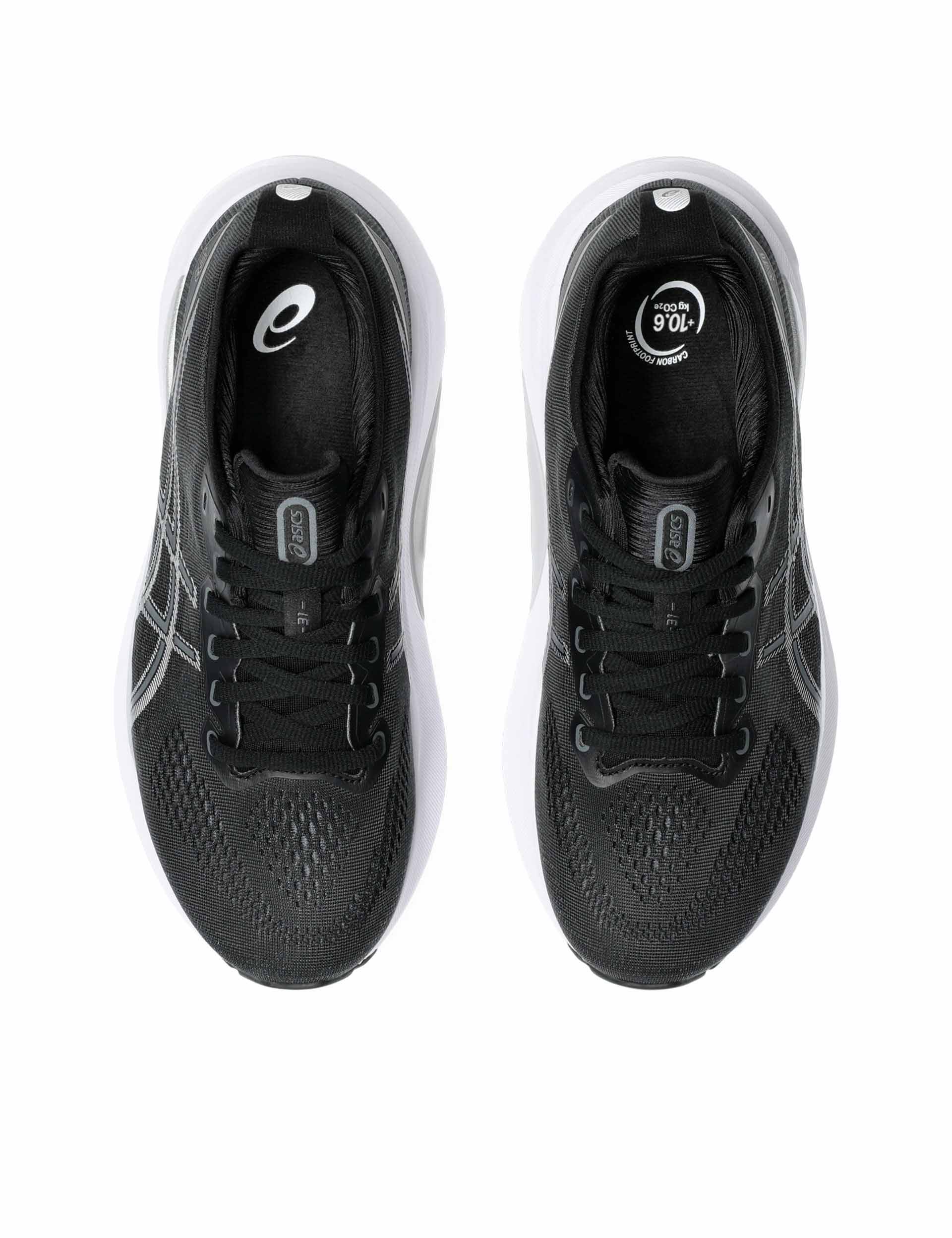ASICS Gel Kayano 31 Running Shoes for Men - Black/Pure Silver - Stability & Cushioning for Road Running, Jogging, and Daily Workouts
