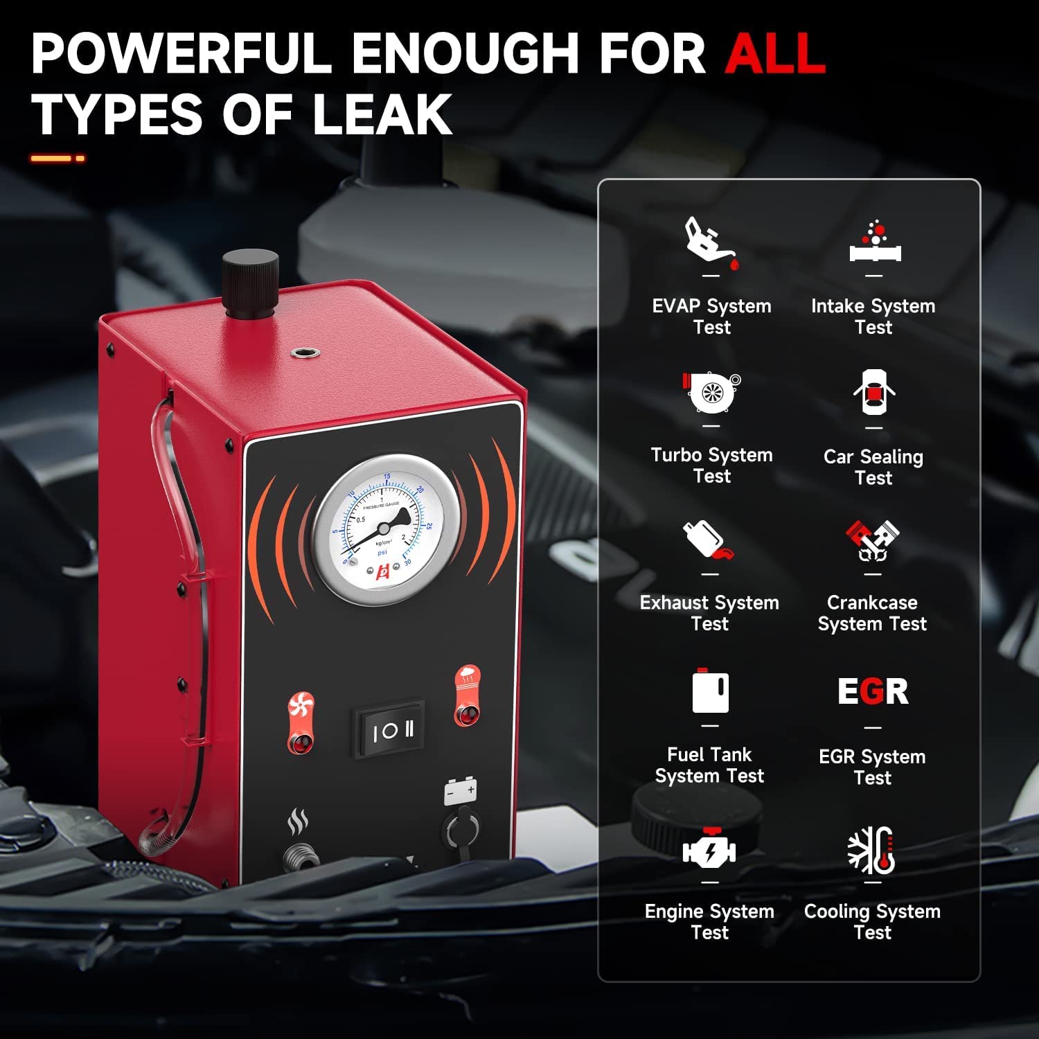 ANCEL S200 Automotive Smoke Leak Detector with Built-in Air Pump - EVAP Vacuum Diagnostic Tester for Car, Motorcycle & Truck Repair - Dual Mode Smoke Machine with Pressure Gauge (Ideal for Mechanics & DIY Auto Diagnostics)