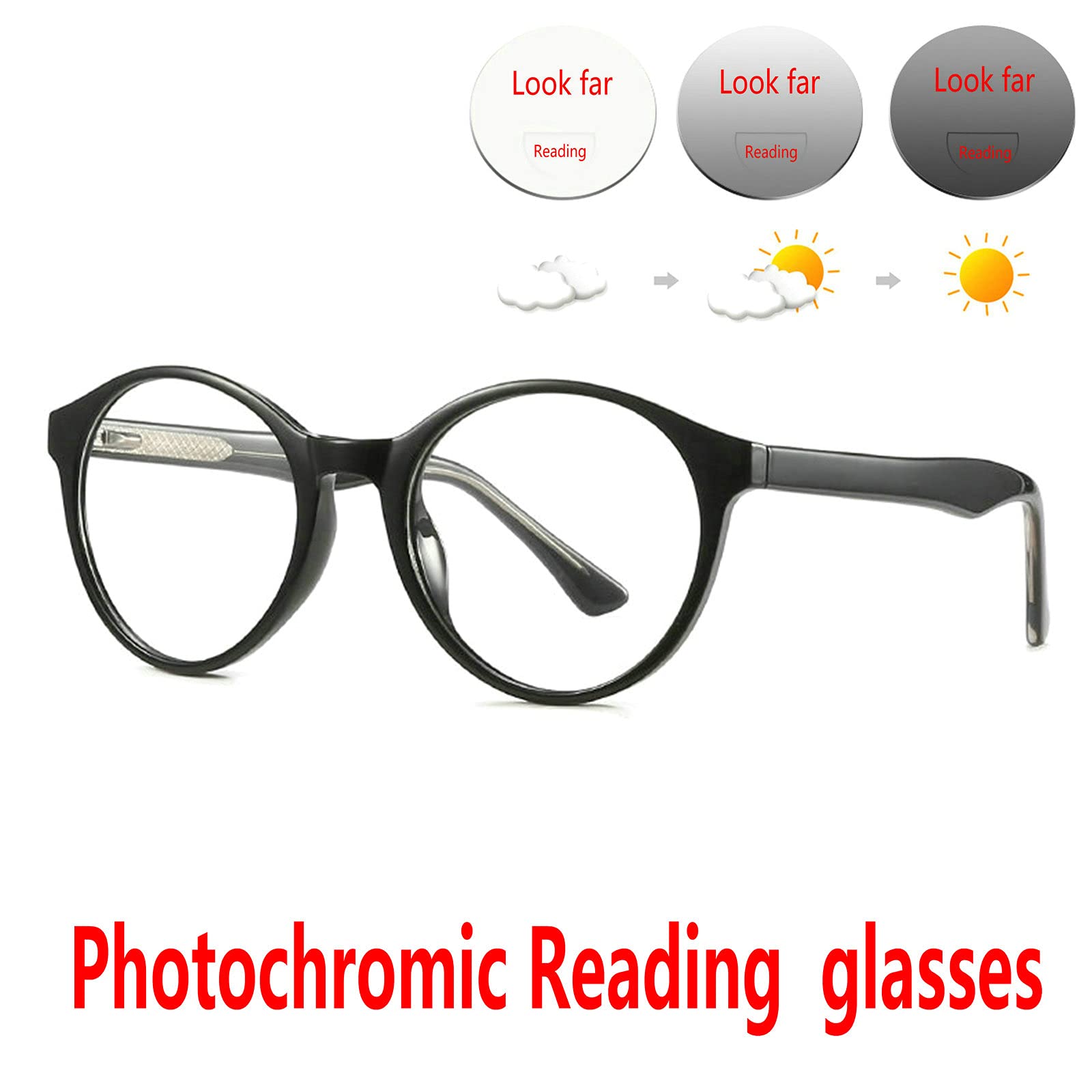 **Bifocal Reading Glasses for Women & Men – Photochromic Transition Lenses – Presbyopia Sunglasses for Indoor & Outdoor Use**
