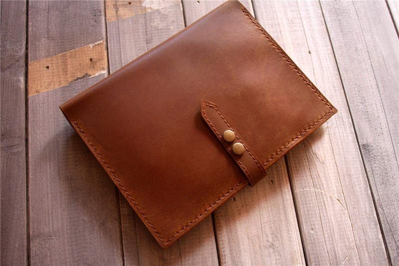 Personalized Brown Leather Padfolio Holder - Professional Business Portfolio Organizer with Notepad Pocket - Perfect for Meetings, Presentations & Office Use