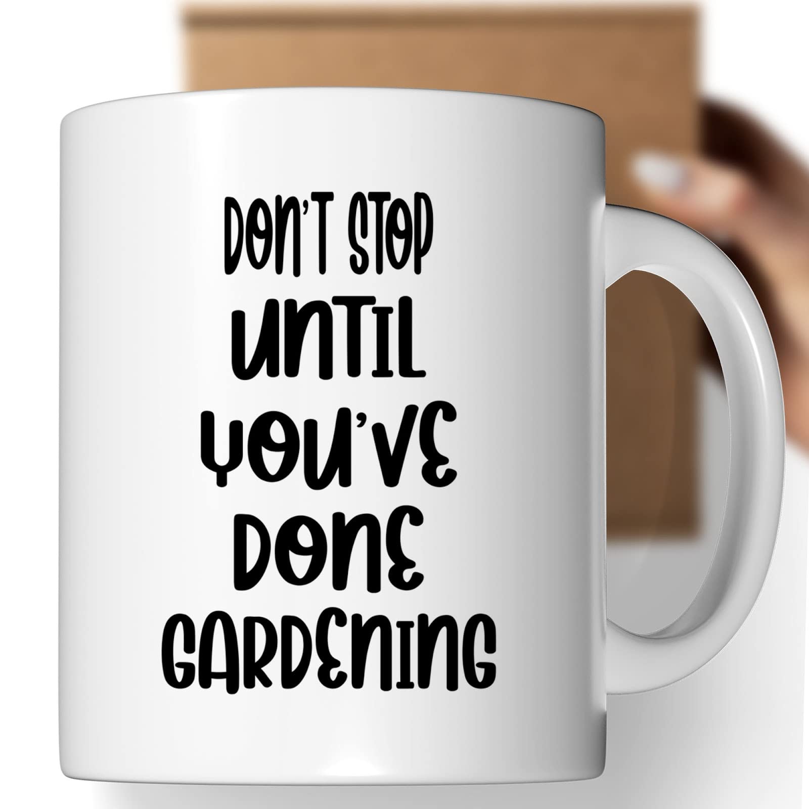 Funny Gardening Coffee Mug - Perfect Gift for Garden Lovers - Don't Use Until You've Finished Gardening - Ceramic Cup for Coffee, Tea & Hot Drinks - Ideal for Garden Parties, Outdoor Relaxation & Plant Enthusiasts