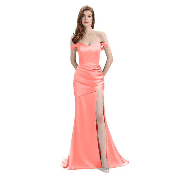 Affordable Mismatched Coral Mermaid Bridesmaid Dresses - WG1082 | Perfect for Beach Weddings, Formal Events & Special Occasions