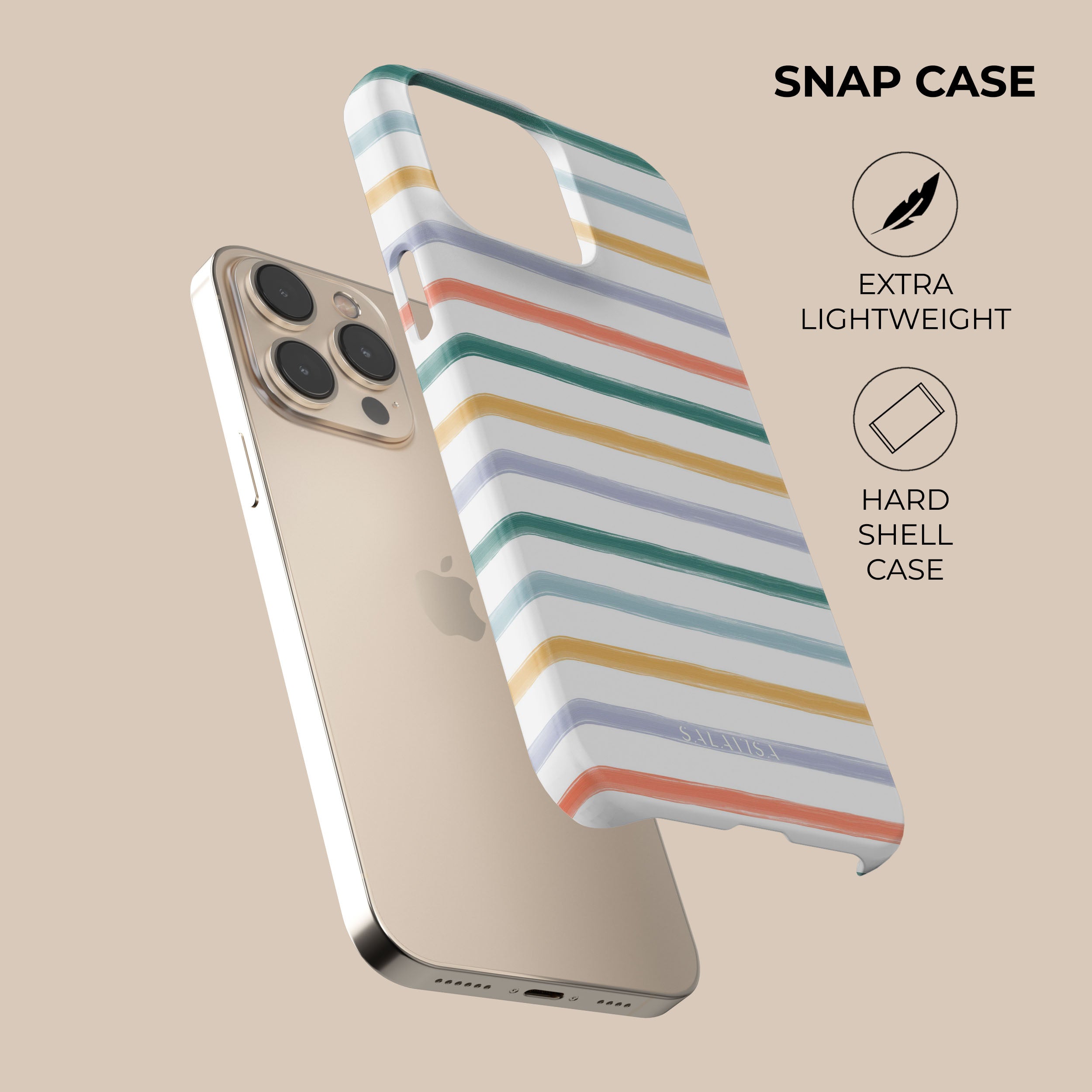 Stylish Summer Stripes Phone Case - Trendy Protective Cover for iPhone & Samsung - Perfect for Beach, Travel & Everyday Use