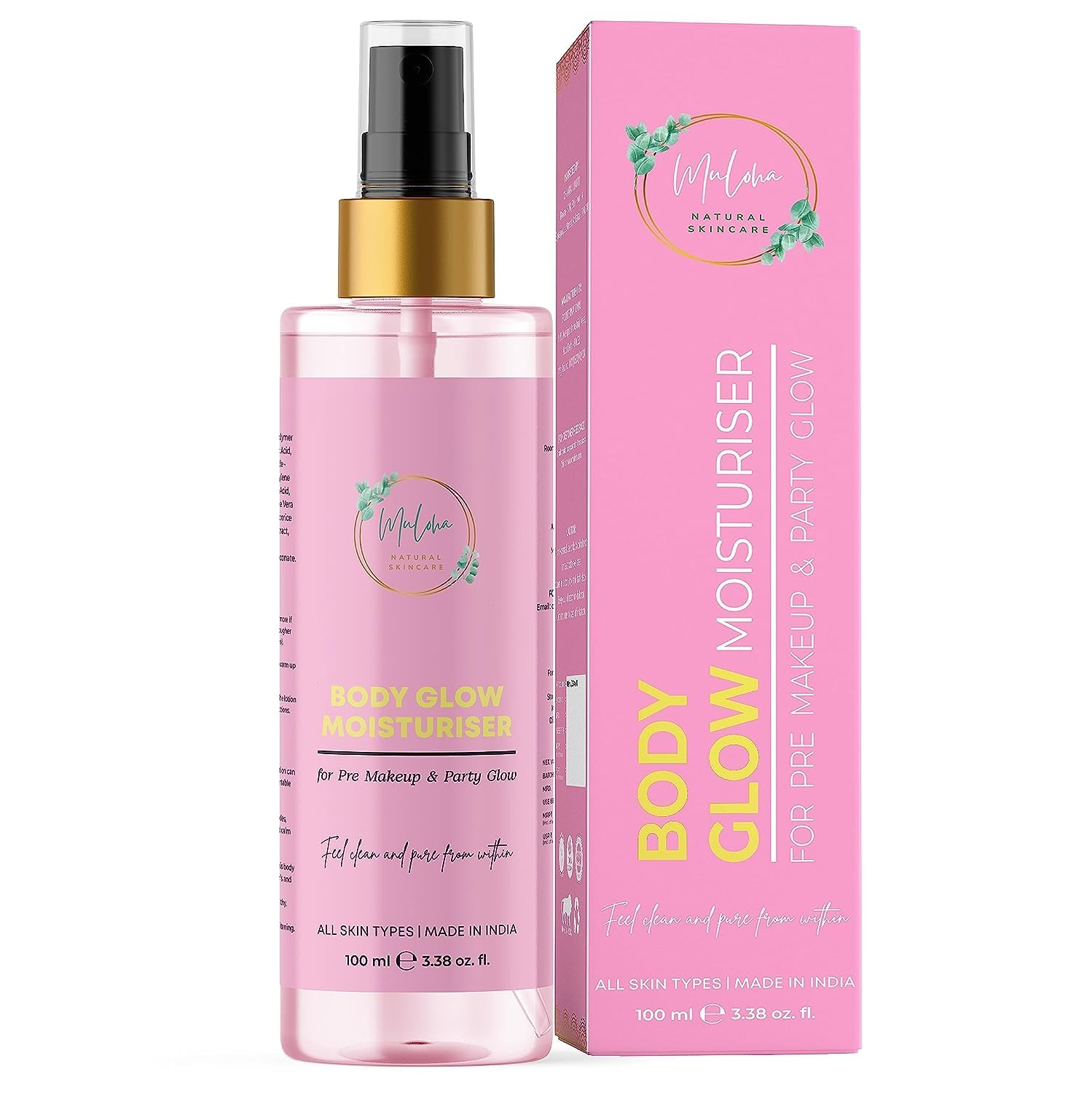Niacinamide Aloe Vera Gel for Face & Body - Oil-Free Moisturizer with Intense Glow Boost & Illuminating Effect | 100ml Hydrating Skin Care for Women | Perfect for Parties, Daily Use & Nighttime Skincare Routine