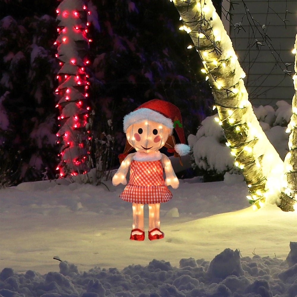 24 Misfit Sally Tinsel Outdoor Christmas Decorations - Inspired by Rudolph the Red-Nosed Reindeer - Perfect for Yard, Porch & Holiday Party Decor