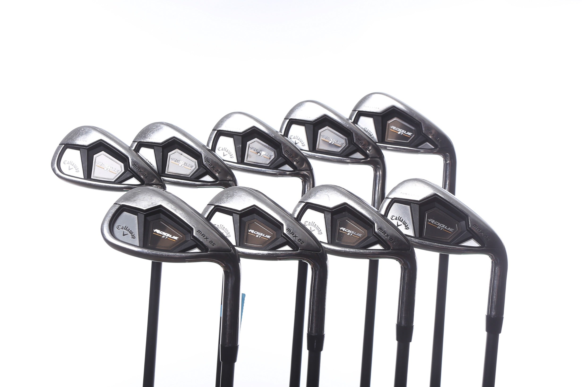 Used Callaway Rogue ST MAX OS Iron Set - Right Handed 4-PW, AW, GW Senior Flex Golf Clubs for Men | Perfect for Senior Golfers & High Handicap Players on Course & Driving Range