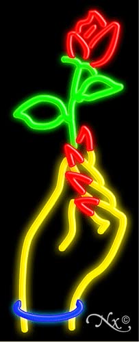 Custom Neon Glass Nail Sign #10176 - Handmade in USA | Perfect for Nail Salons, Beauty Shops & Home Decor