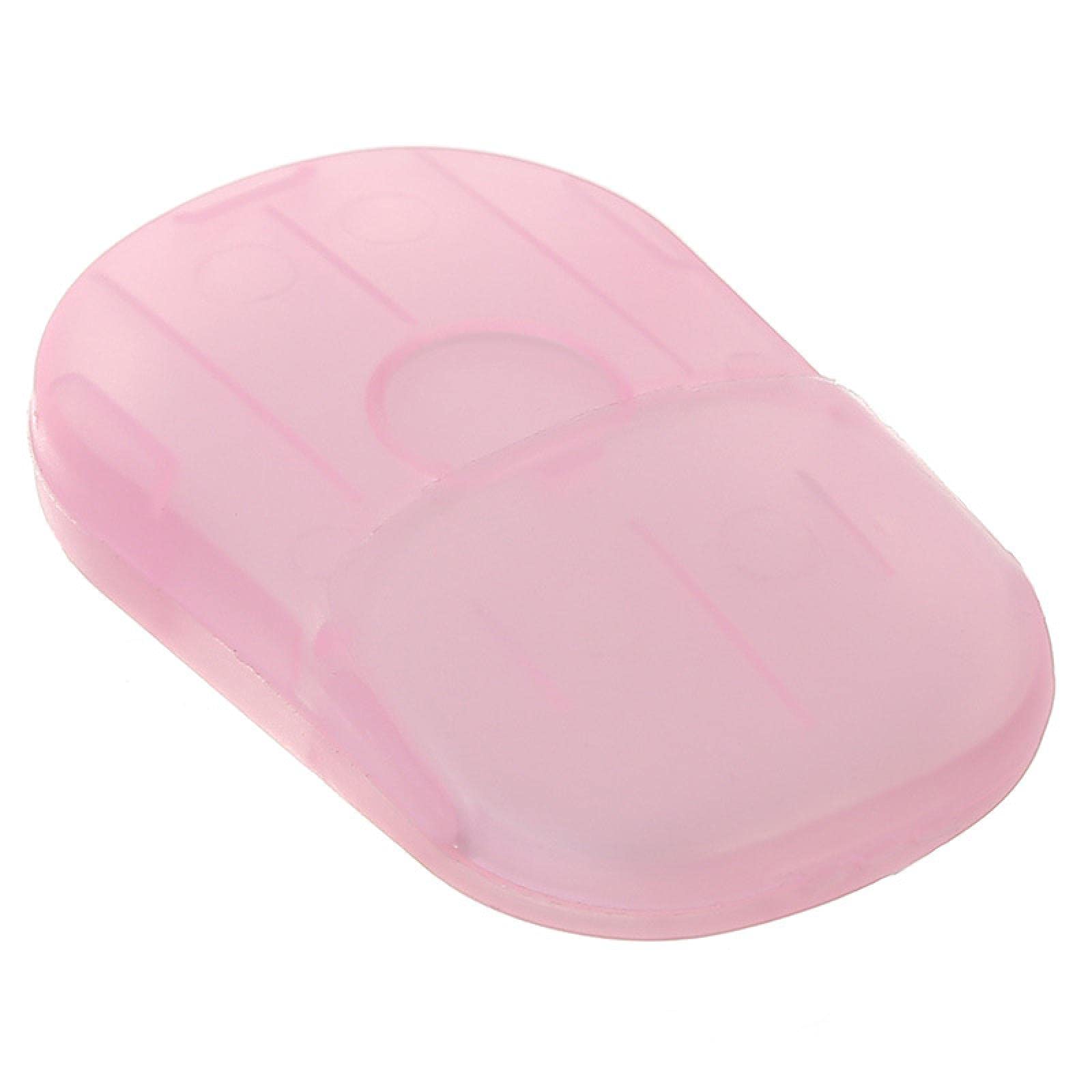 NLBOL Travel Disposable Soap Tablets - Portable Hand Washing Tablets for Camping, Hiking & Outdoor Activities | Mini Pink Soap Sheets in Compact Box
