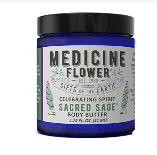 Organic Sacred Sage Body Butter - 4oz Moisturizing Cream for Dry Skin | Vegan, All-Natural Hand & Body Lotion | Perfect for Spa Day, Self-Care & Gift Giving