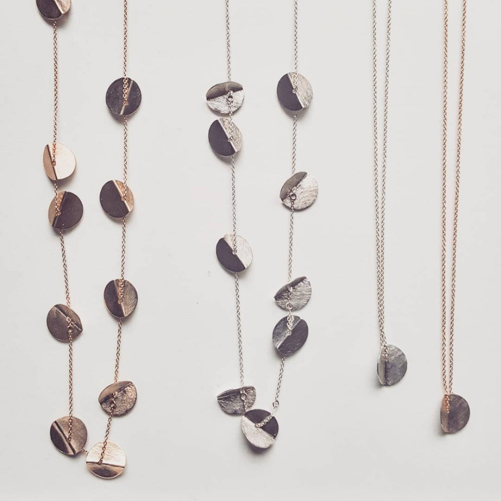Eucalyptus Leaf Long Chain Necklace for Women - Dainty Minimalist Pendant Jewelry for Everyday Wear & Layering