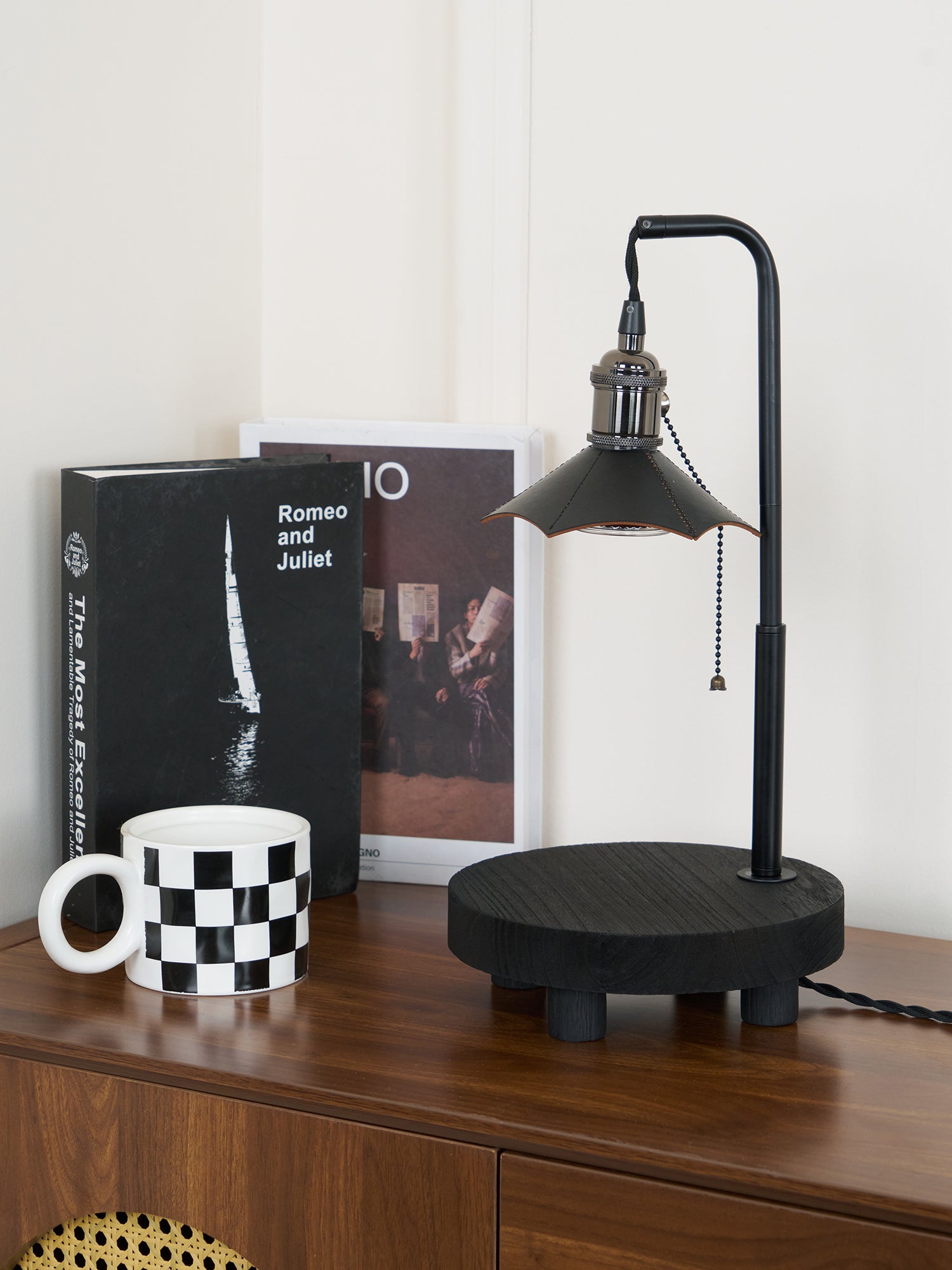 Handcrafted Wooden Stool Table Lamp with Cordero Design - Modern Home Decor for Living Room, Bedroom & Office Lighting