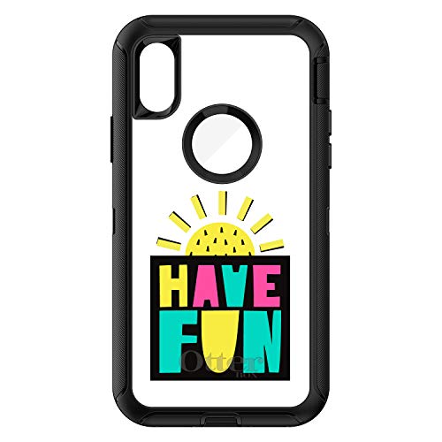 Summer Graphics - Have Fun Yellow Teal Black On Black Case