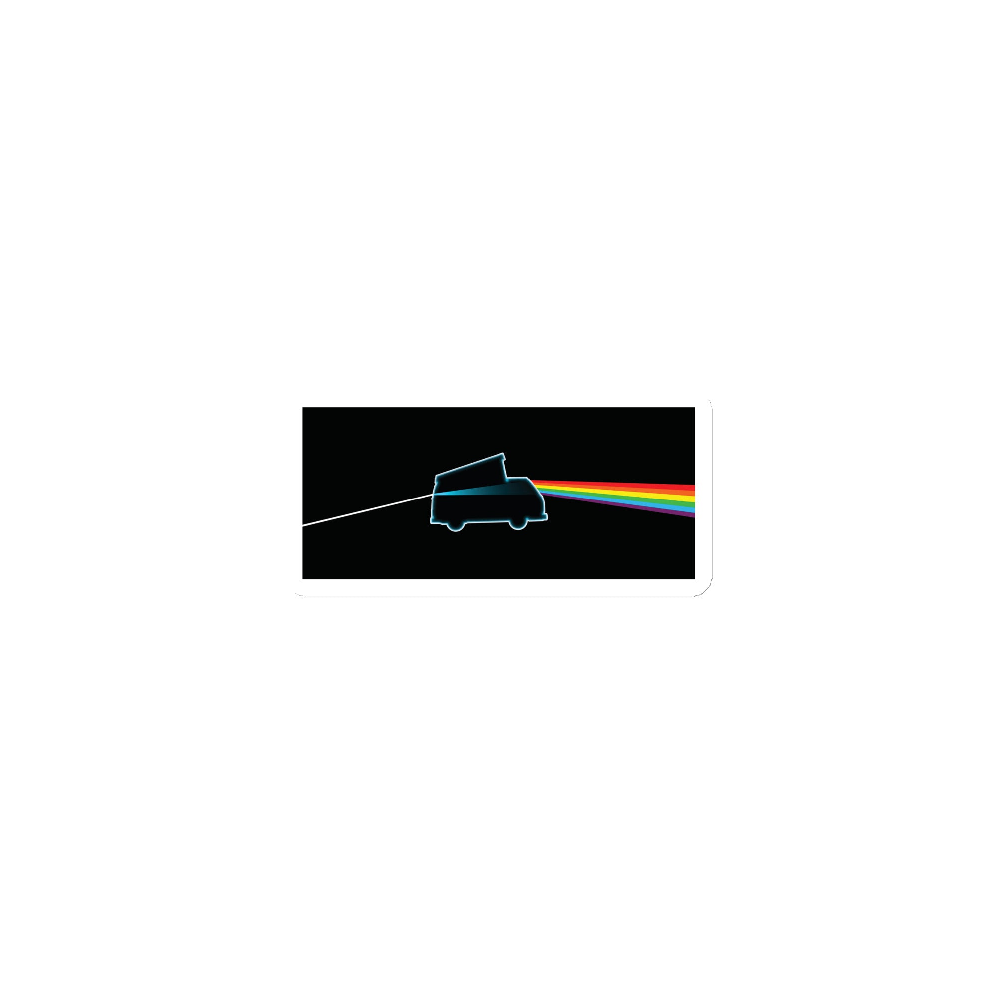 Dark Side of the Moon Themed Bus Magnet - Fun Car Decoration for Music Lovers & Pink Floyd Fans - Perfect for Vehicles, Fridges & Metal Surfaces