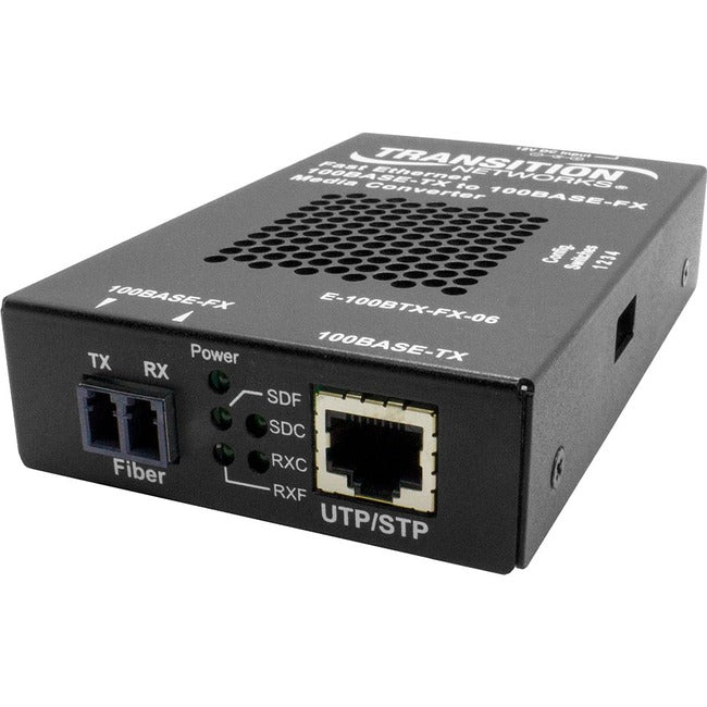 100Base TX RJ45 to 100Base FX SM LC Fiber Media Converter - High-Speed Ethernet Network Adapter for Office, Data Center & Industrial Applications