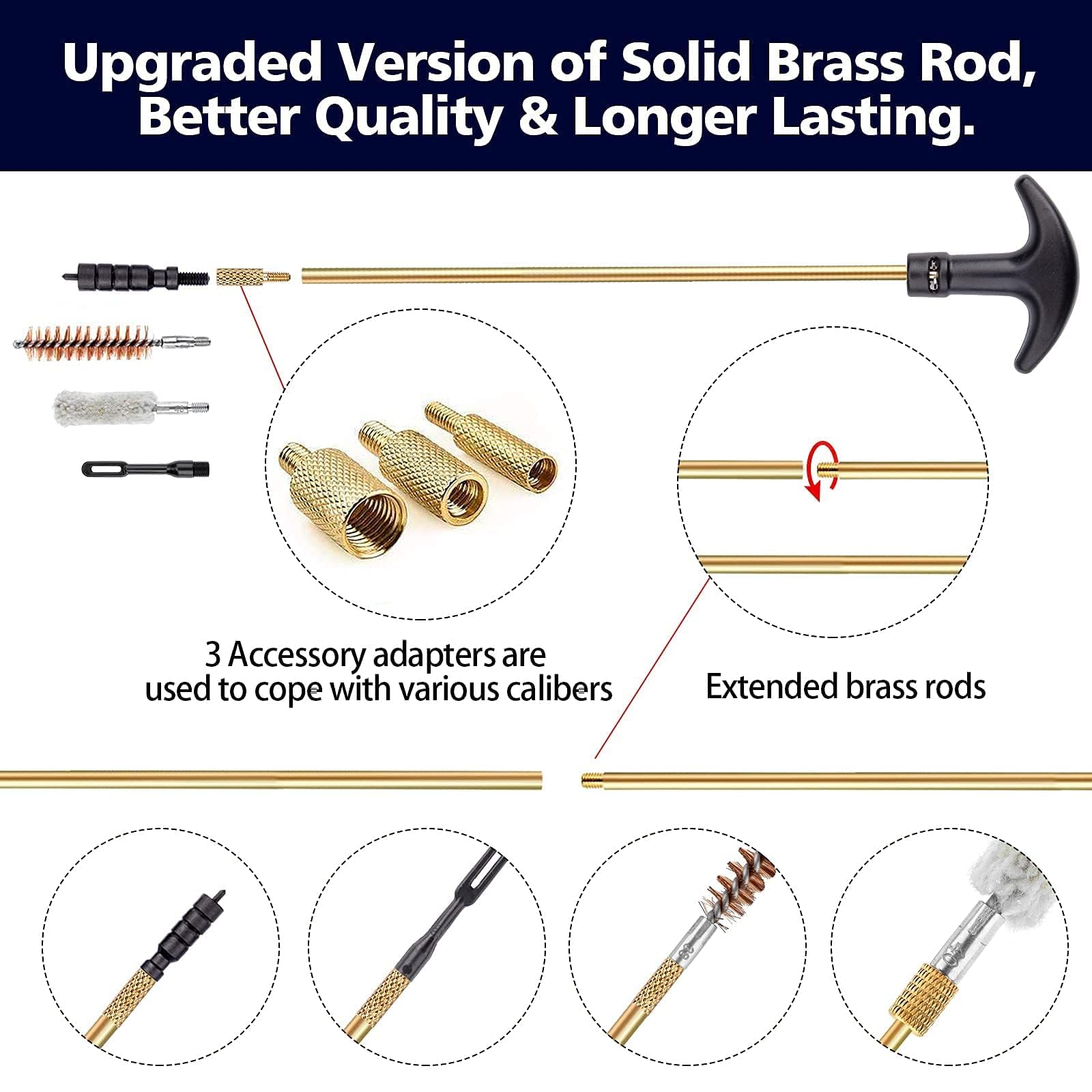 Premium Gun Cleaning Kit for Rifle, Pistol, Shotgun & Handgun - Universal Gun Cleaning Kit with Case & Brushes for All Calibers | Perfect for Hunting, Shooting Range & Firearm Maintenance