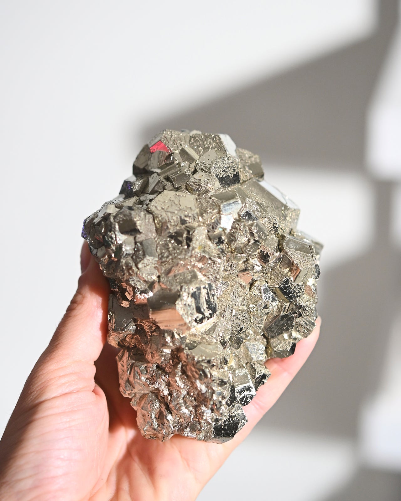 Natural Pyrite Crystal Cluster - 2.4lbs Raw Mineral Specimen for Collectors & Healing | Perfect for Home Decor, Meditation & Energy Work